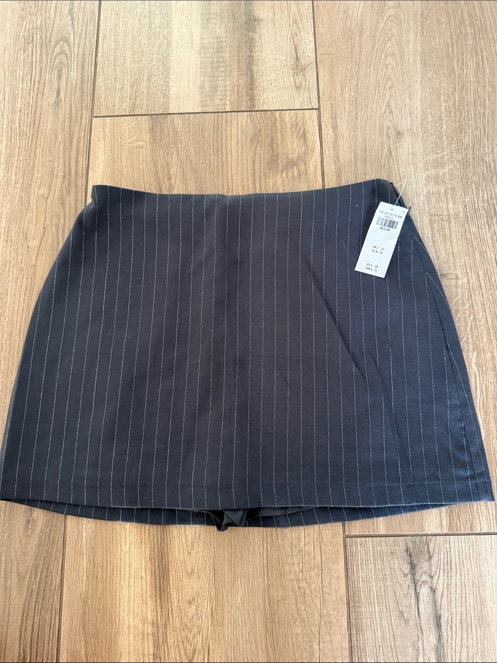 Abercrombie & Fitch Navy Pinstripe Mini Skort